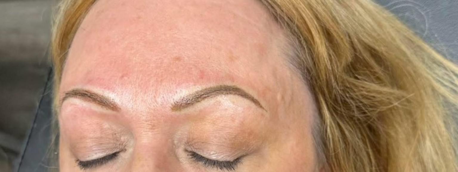 Brows after permanent makeup
