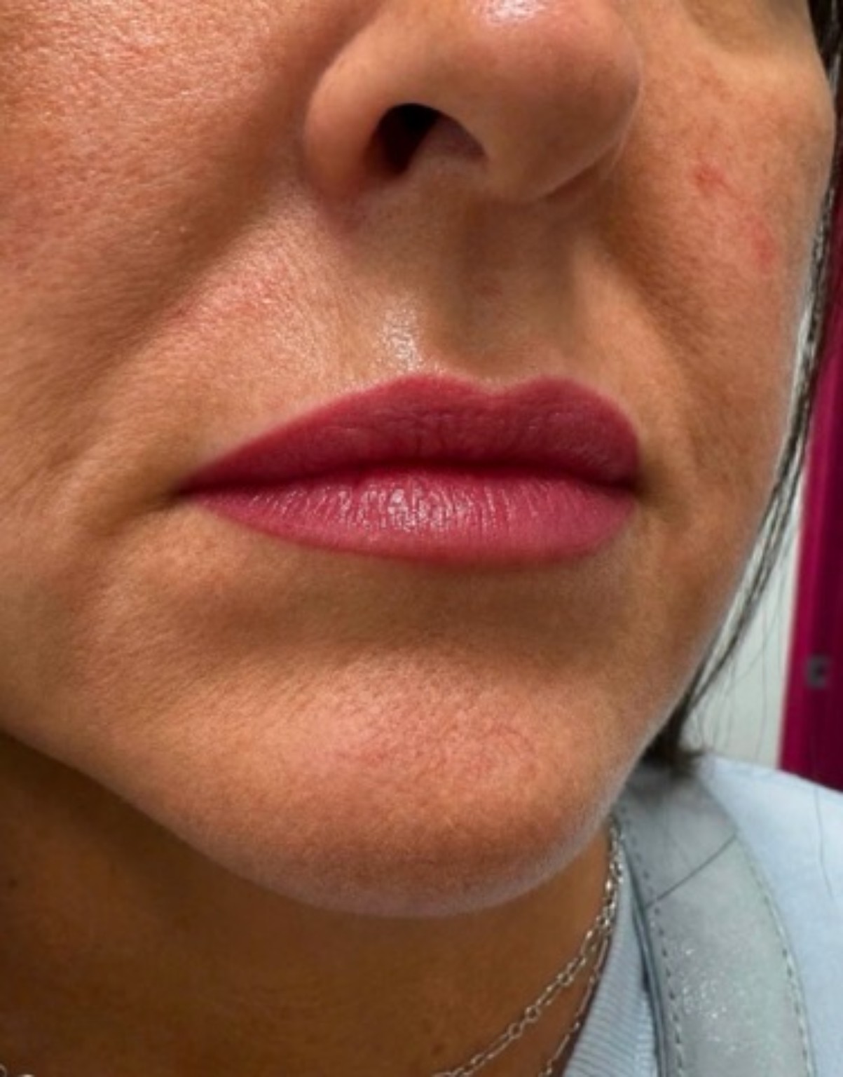 Lips after lip blushing