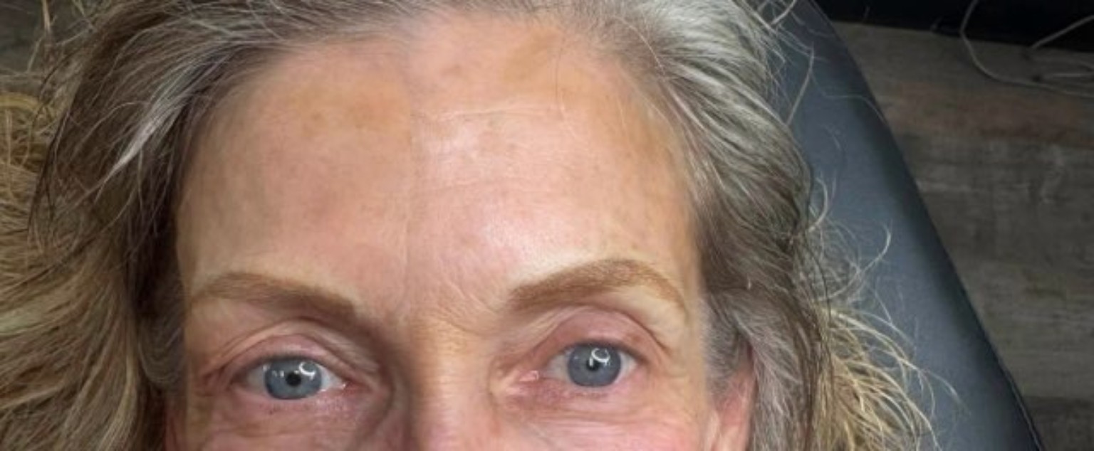 Brows after balanced permanent makeup design